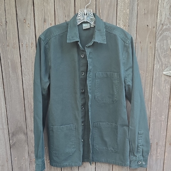 Men's Green Denim Jacket - Picture 1 of 6